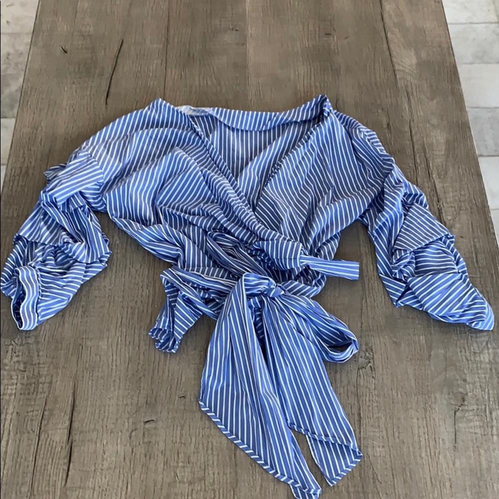 Zara wrap blouse